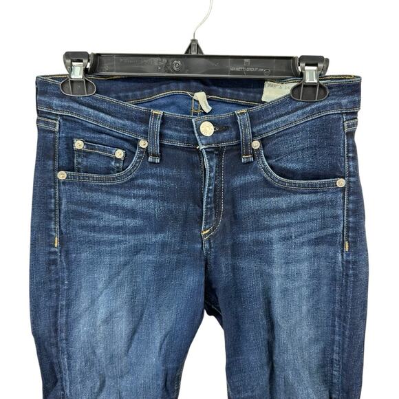 Rag & Bone Low rise skinny jeans in dark blue women’s size 26 - Picture 4 of 10